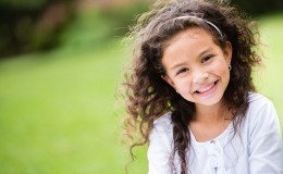 Sweet little girl outdoors